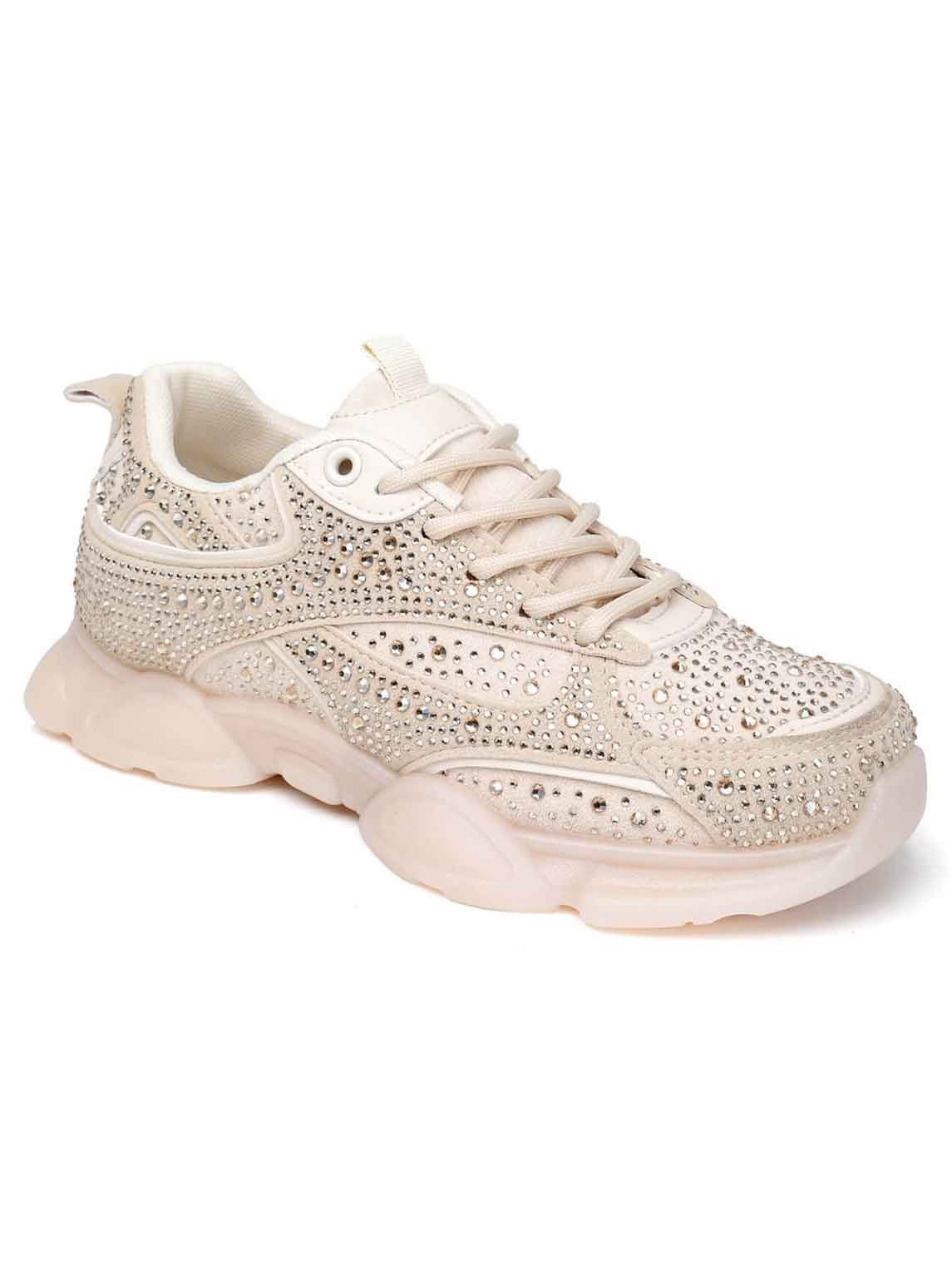 Matilda - Flotte sneakers dekoreret med funklende similisten